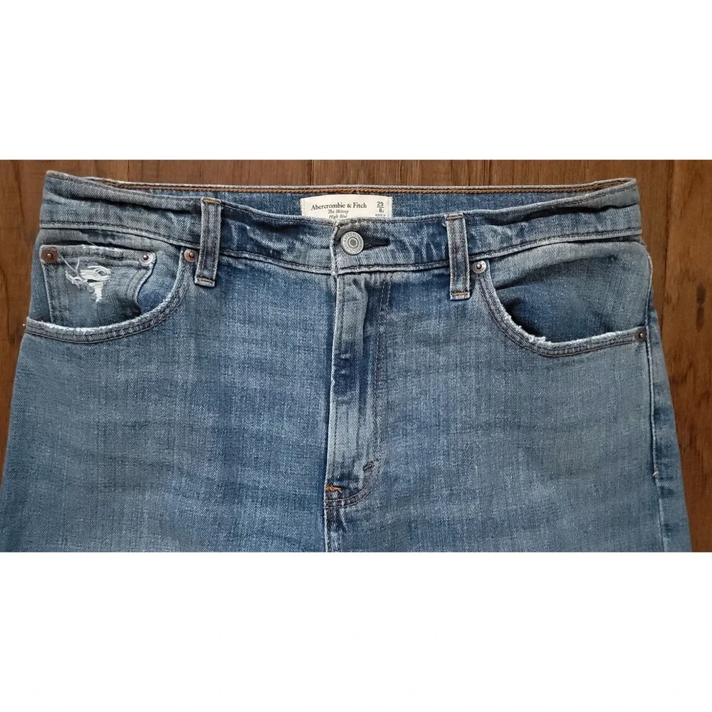 Abercrombie & Fitch Women's The Skinny High‎ Rise 90s Straight Jeans Sz 31x32 AS